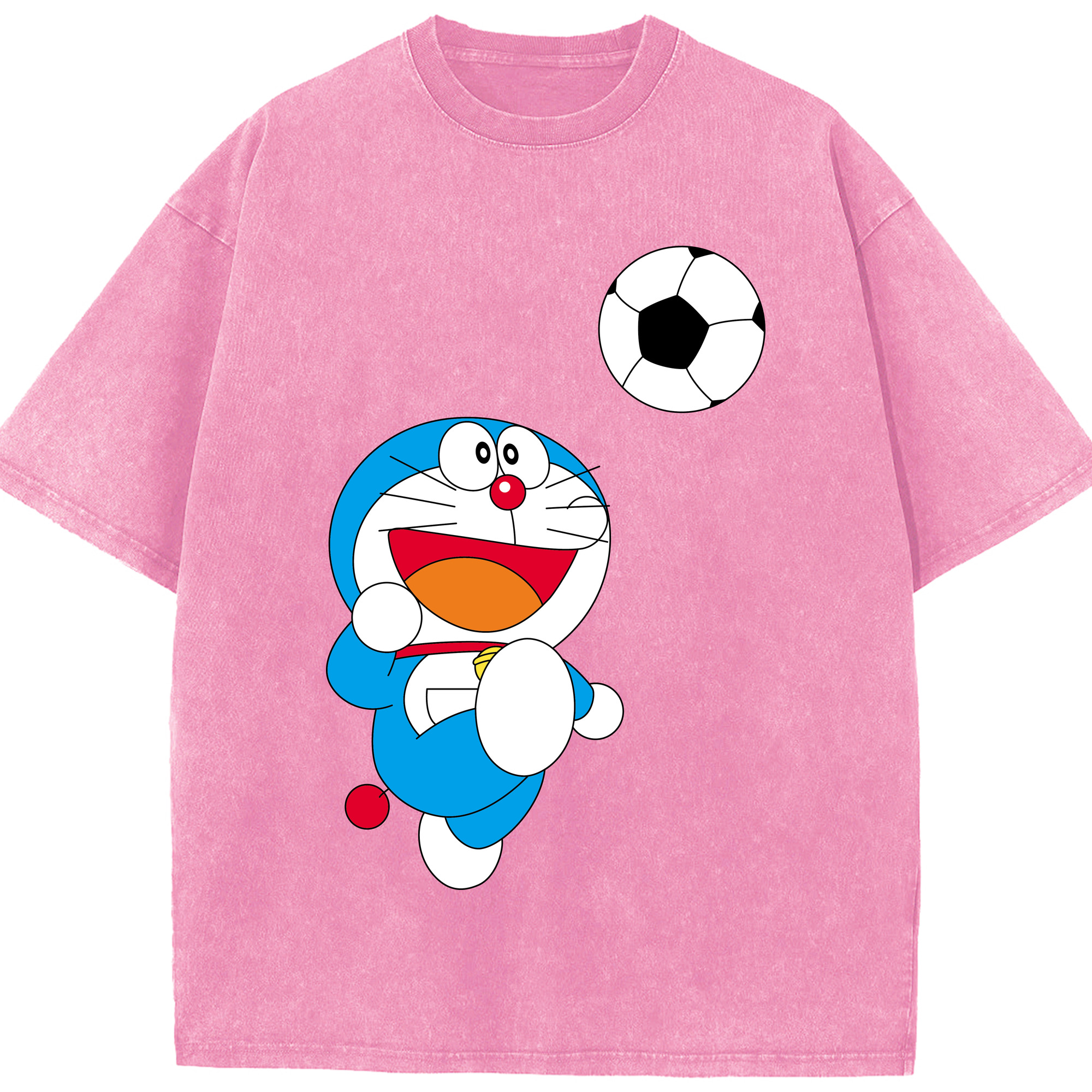 （画像用） ドラえもん Doraemon 綿100% ヴィンテージ風 半袖Tシャツ（フロントプリント）